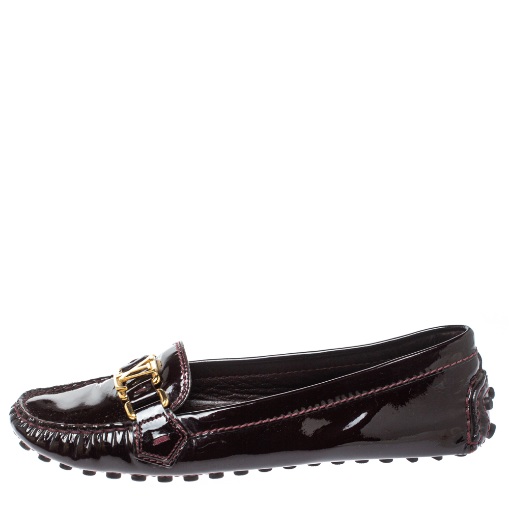 

Louis Vuitton Amarante Patent Leather Oxford Loafers Size, Burgundy