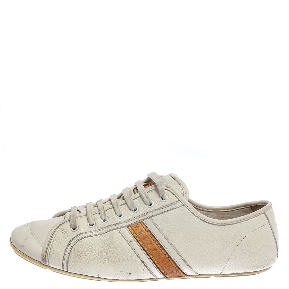 

Louis Vuitton White Leather Logo Acrobat Sneakers Size