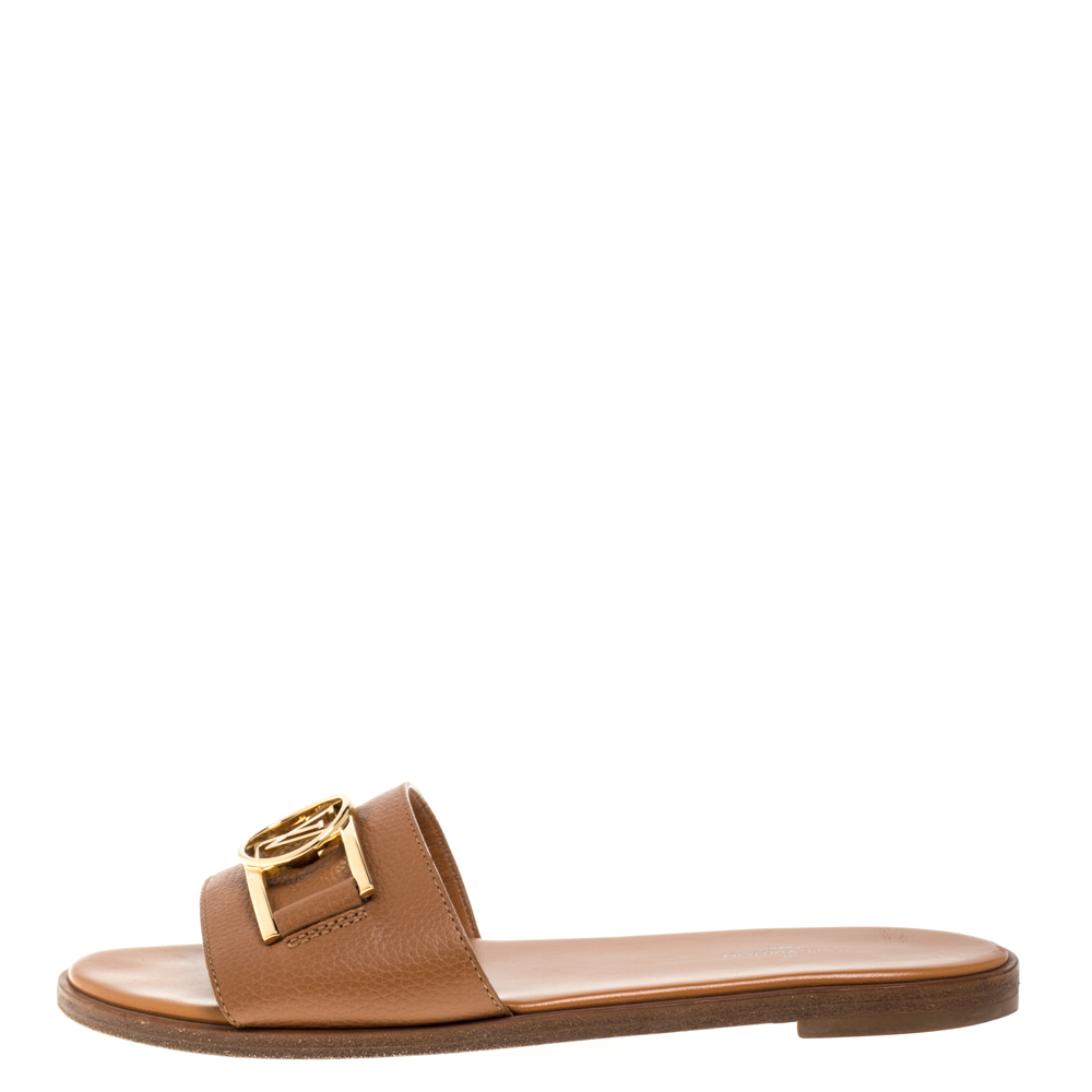 Louis Vuitton Lock It Sandals - 3 For Sale on 1stDibs  lv sandals, brown lv  sliders, louis vuitton sandals price