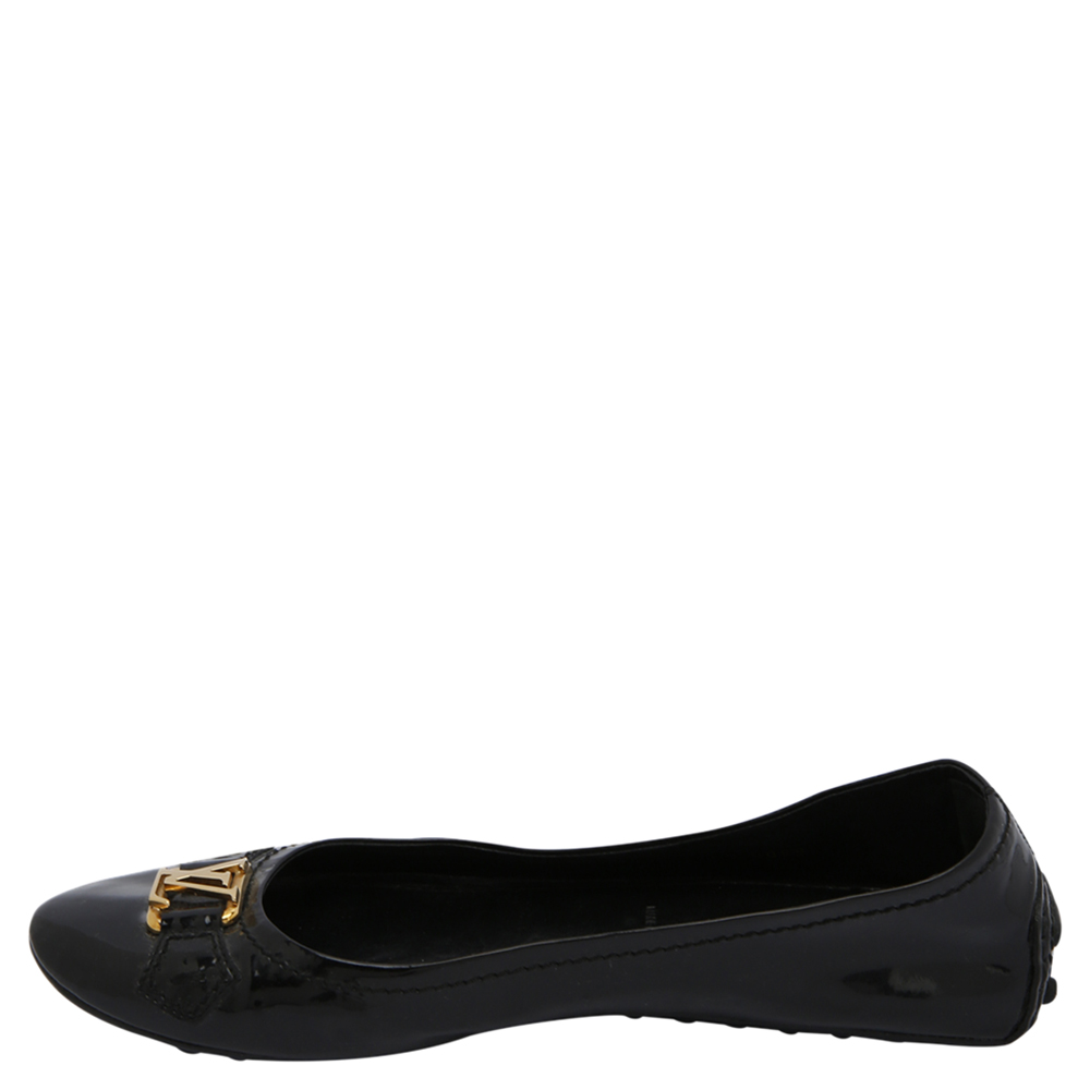 

Louis Vuitton Black Vernis Leather Oxford Ballet Flats Size EU