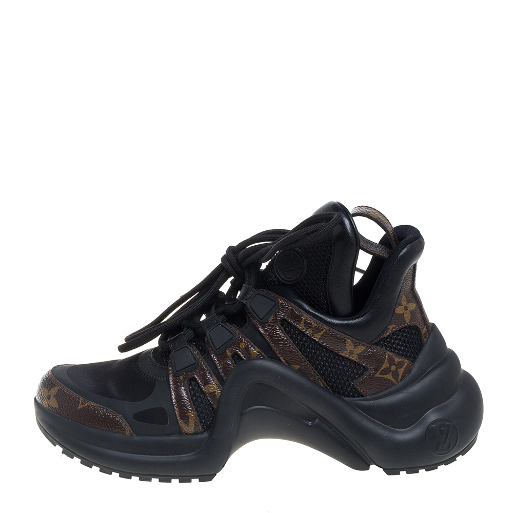 

Louis Vuitton Black Monogram Canvas And Mesh Archlight Sneakers Size