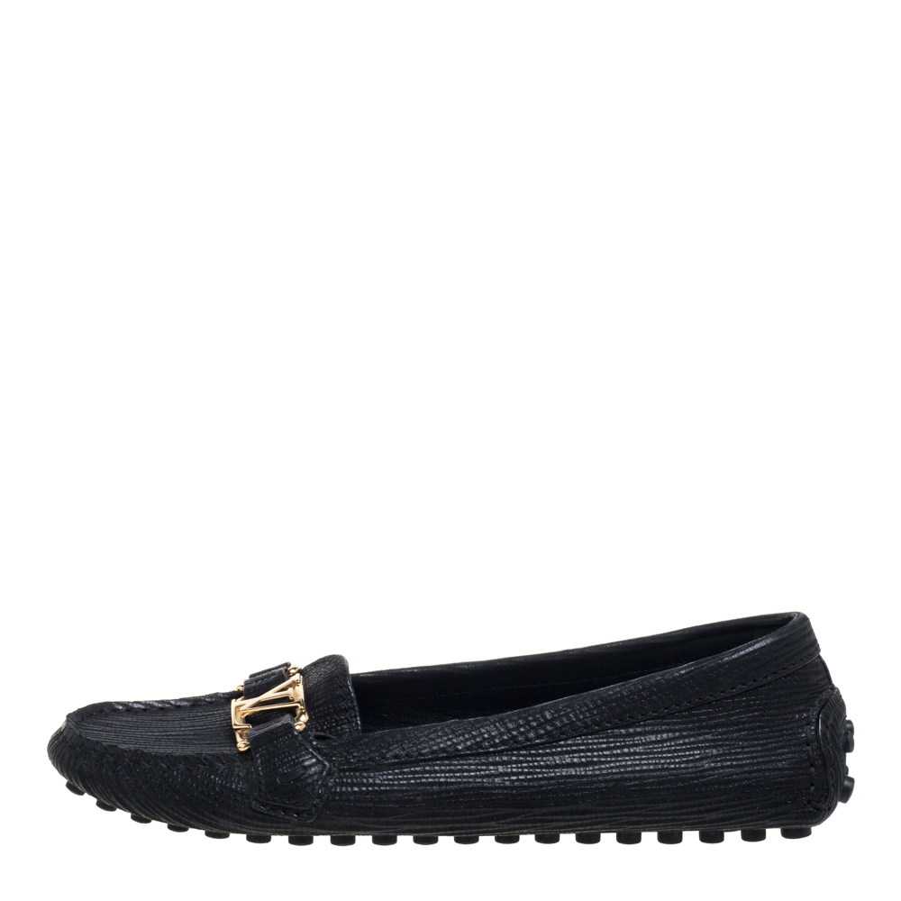 

Louis Vuitton Black Epi Leather Oxford Loafers Size