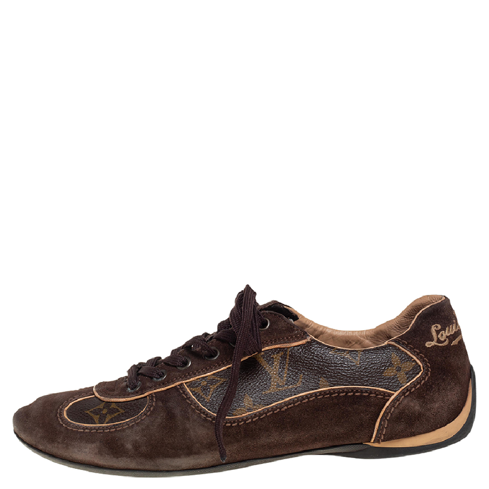 

Louis Vuitton Monogram Canvas and Suede Energie Sneakers Size, Brown