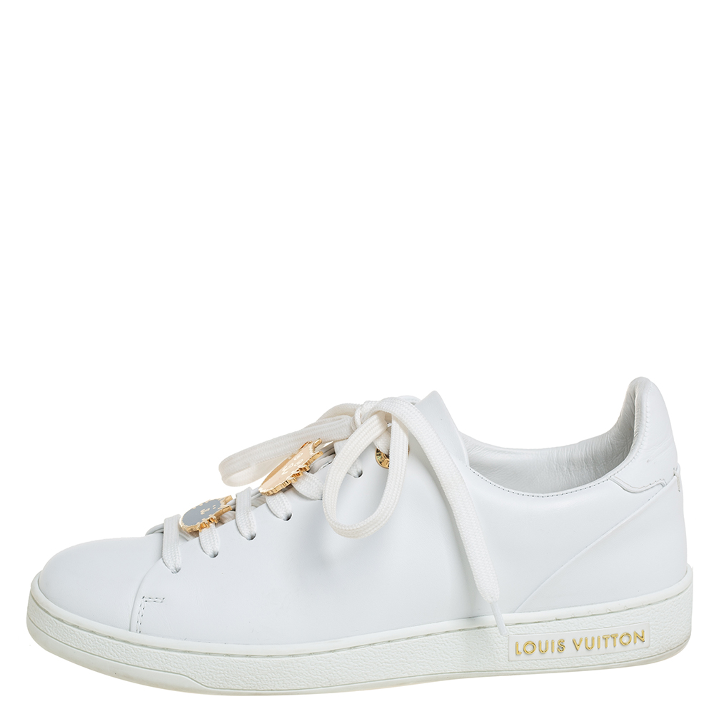 

Louis Vuitton White Leather Frontrow Sneakers Size
