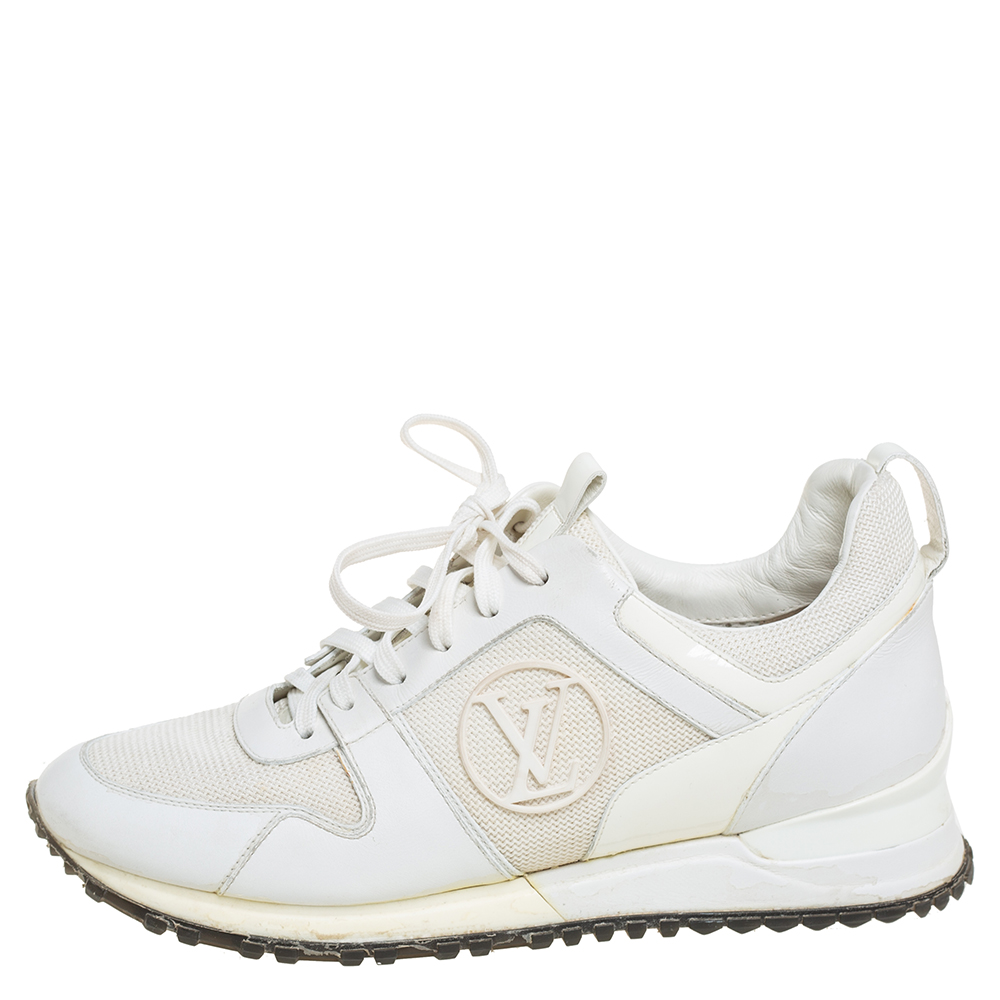 

Louis Vuitton White Mesh And Leather Run Away Low Top Sneakers Size