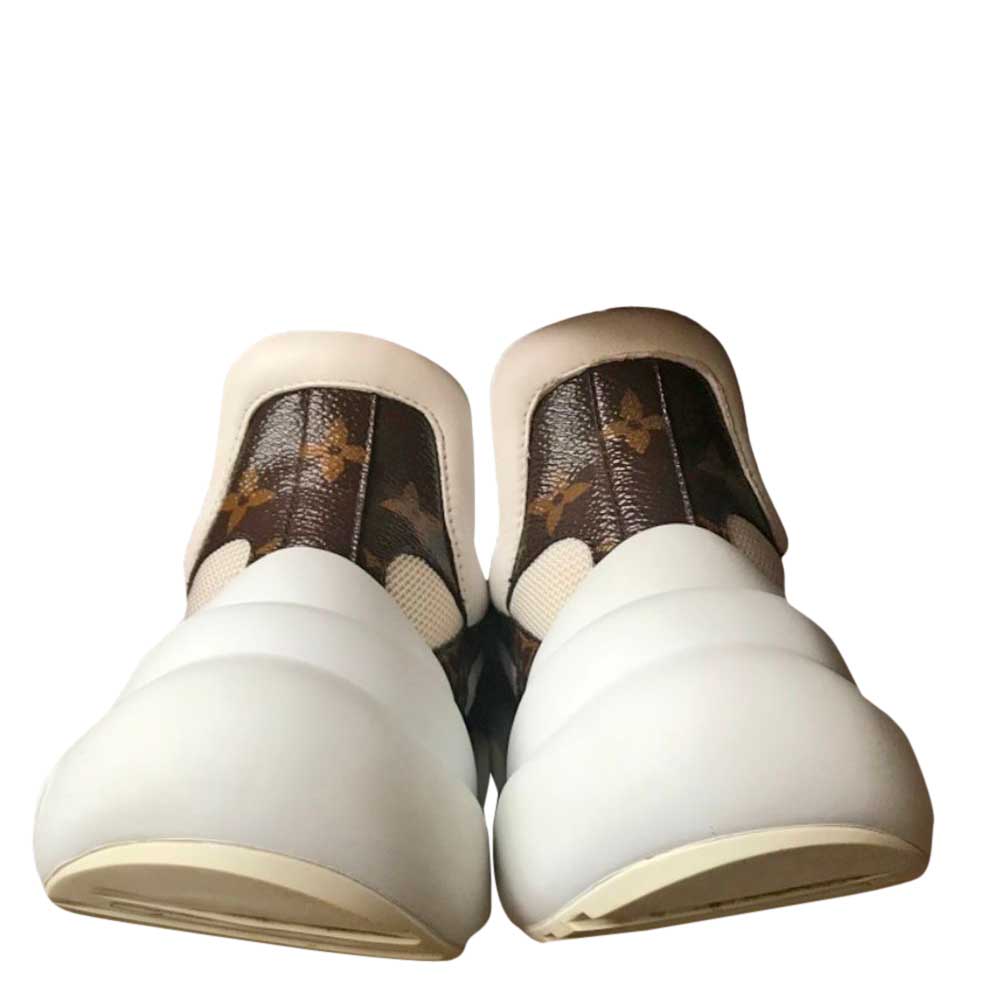 

Louis Vuitton White and Brown Leather Archlight Sneakers Size IT, Multicolor
