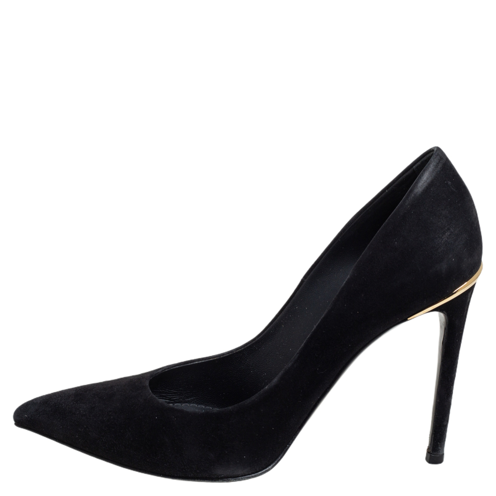 

Louis Vuitton Black Suede Eyeline Pumps Size