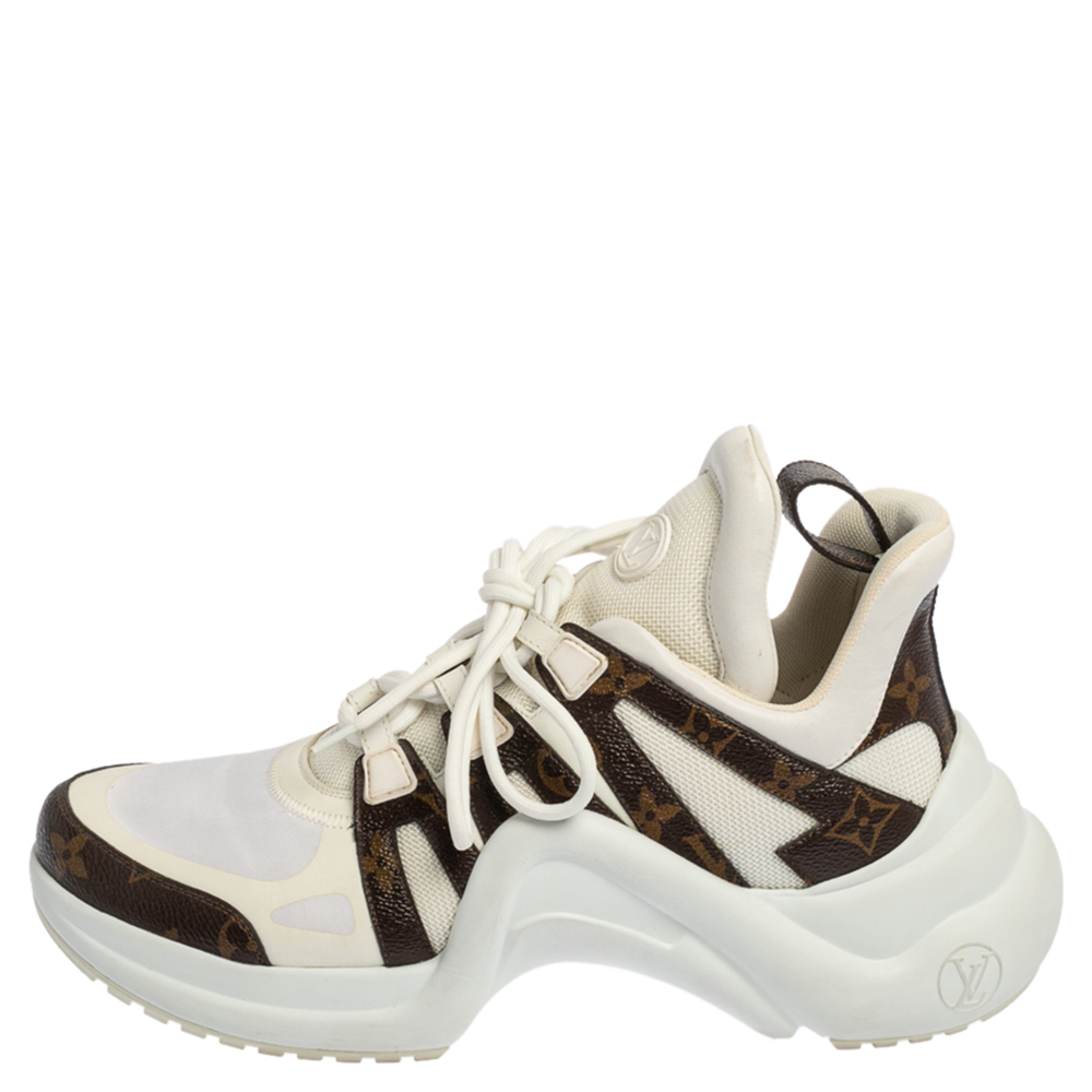 

Louis Vuitton White Monogram Canvas and Mesh LV Archlight Sneakers Size