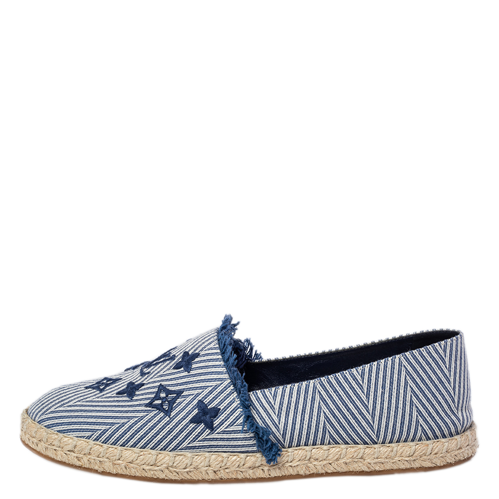 

Louis Vuitton Blue Canvas Sail Away Espadrille Flats Size