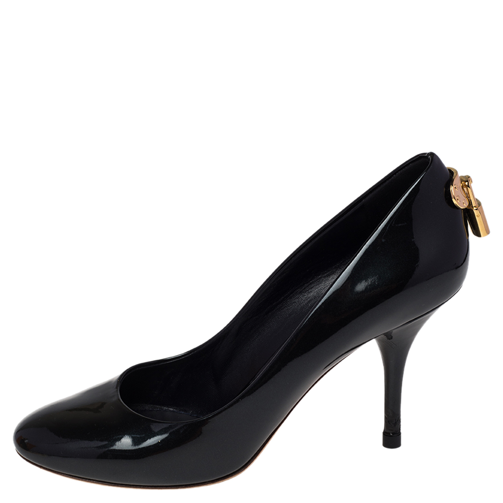 

Louis Vuitton Black Leather Oh Really! Pumps Size