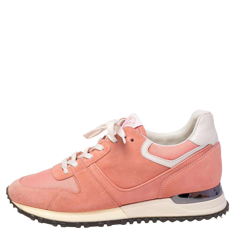 

Louis Vuitton Pink Suede and Mesh Run Away Sneakers