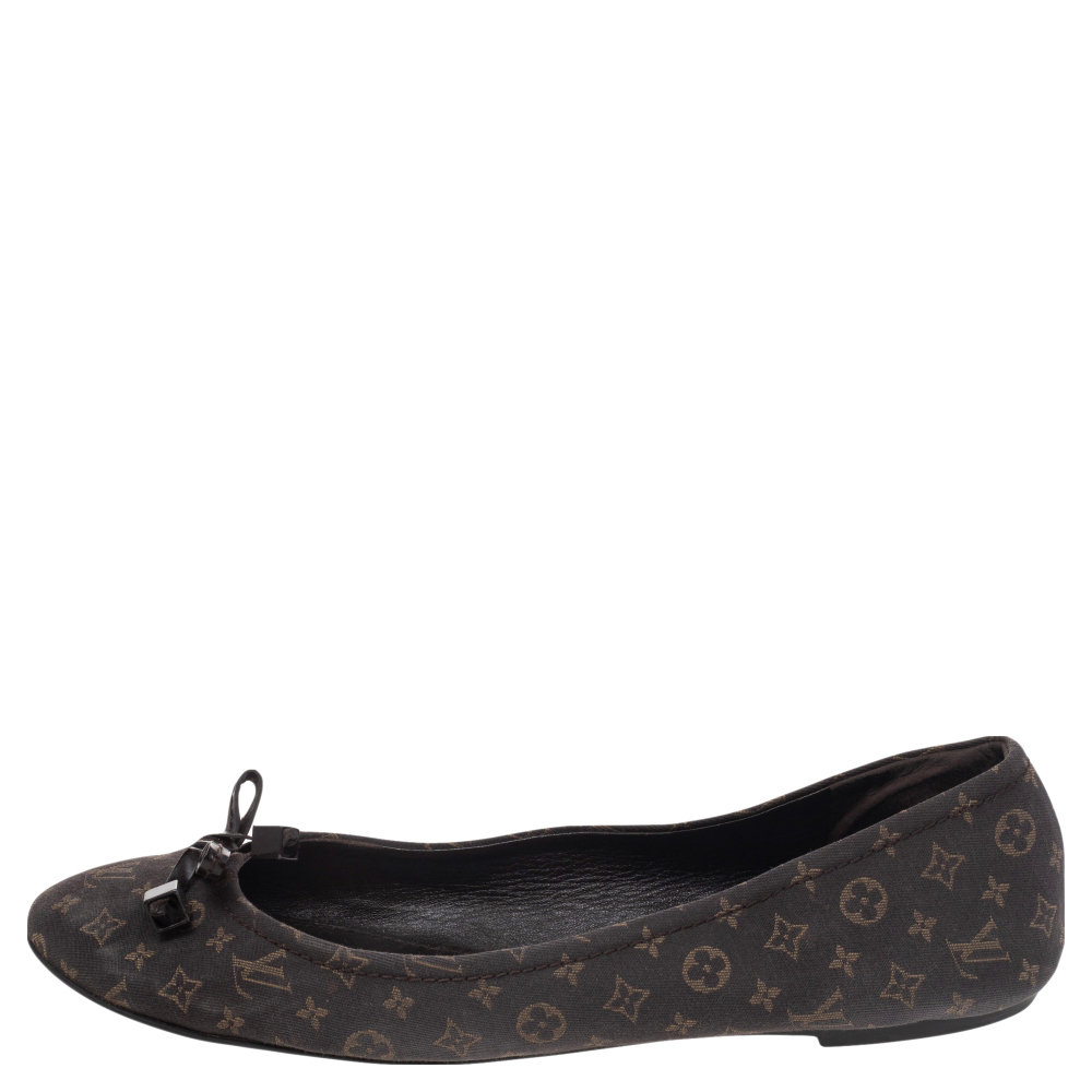 

Louis Vuitton Brown Monogram Canvas Idylle Debbie Ballet Flats Size