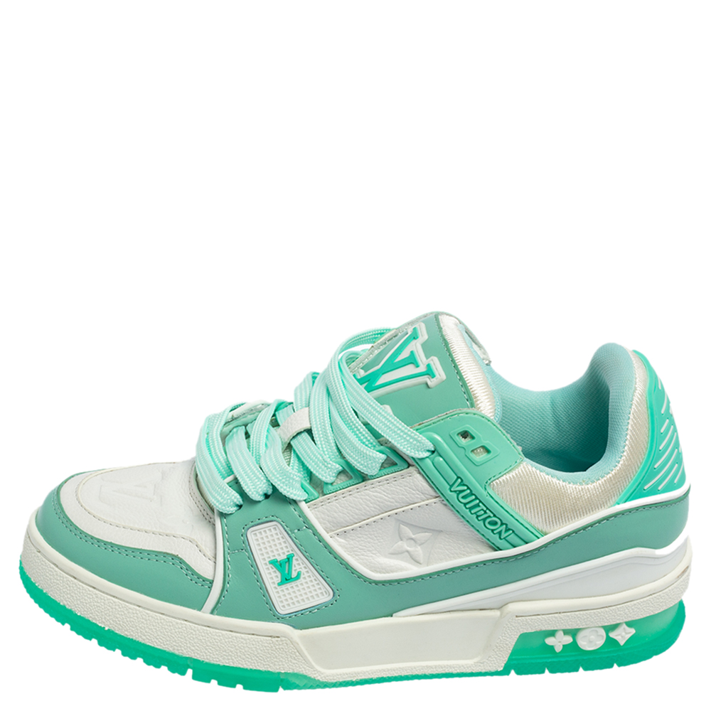 

Louis Vuitton Vert Monogram Leather Trainer Sneakers Size, Green