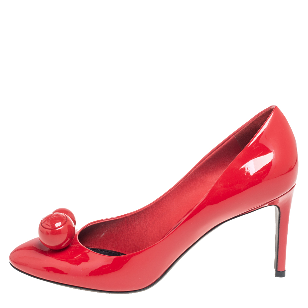 

Louis Vuitton Red Patent Leather Betty Pumps Size