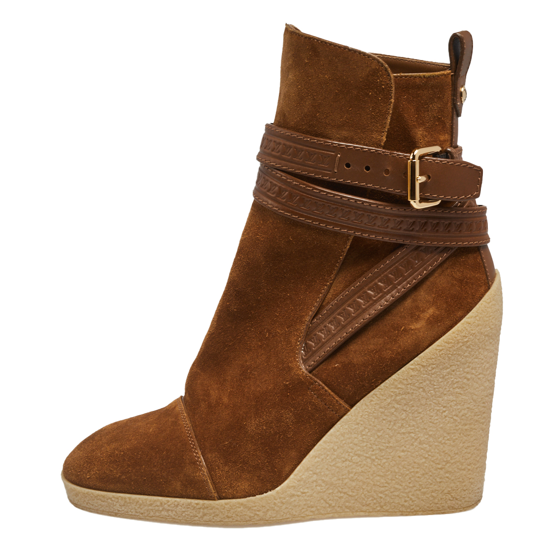 

Louis Vuitton Brown Suede Crossroads Wedge Ankle Boots Size