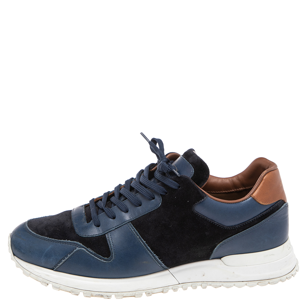 

Louis Vuitton Blue Suede and Leather Run Away Sneakers Size