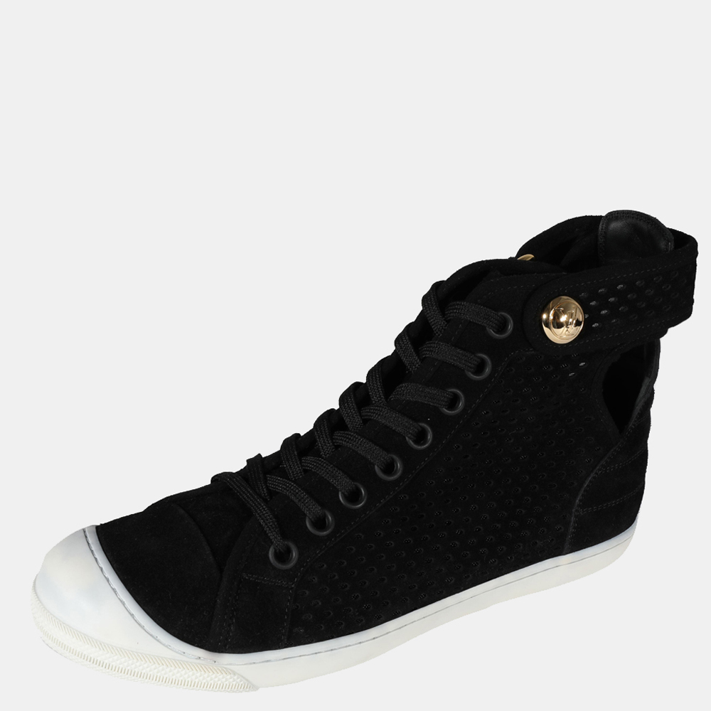 

Louis Vuitton Black Suede High Sneakers ( EUR