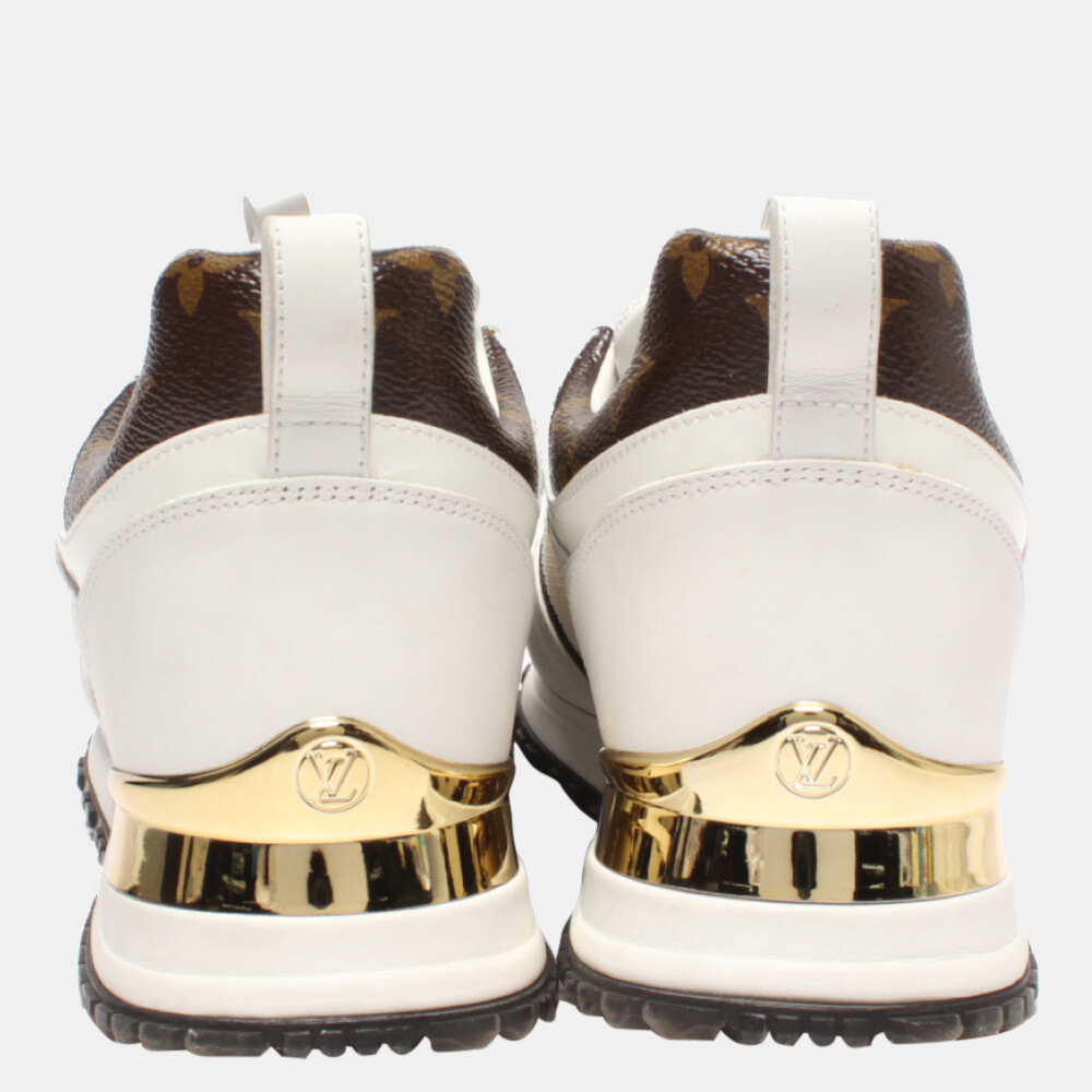 

Louis Vuitton Brown Monogram Run Away Sneakers EU, White