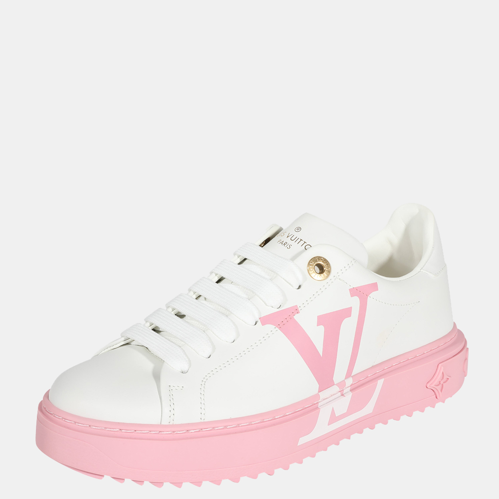 

Louis Vuitton White/Pink Time Out Sneaker EU
