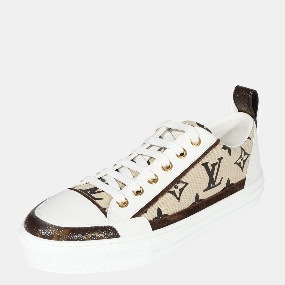 

Louis Vuitton White/Beige Monogram Canvas Stellar Sneaker EU