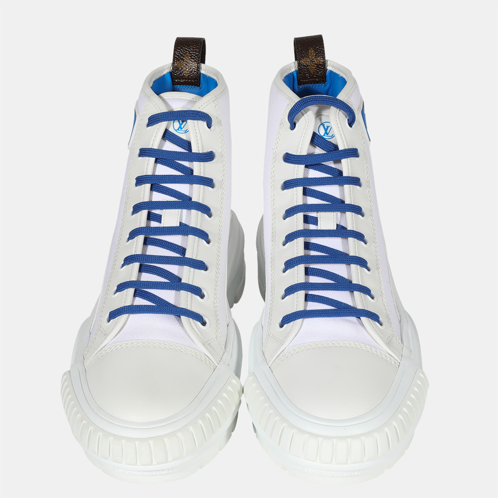 

Louis Vuitton White/Blue Squad Sneaker Boots EU