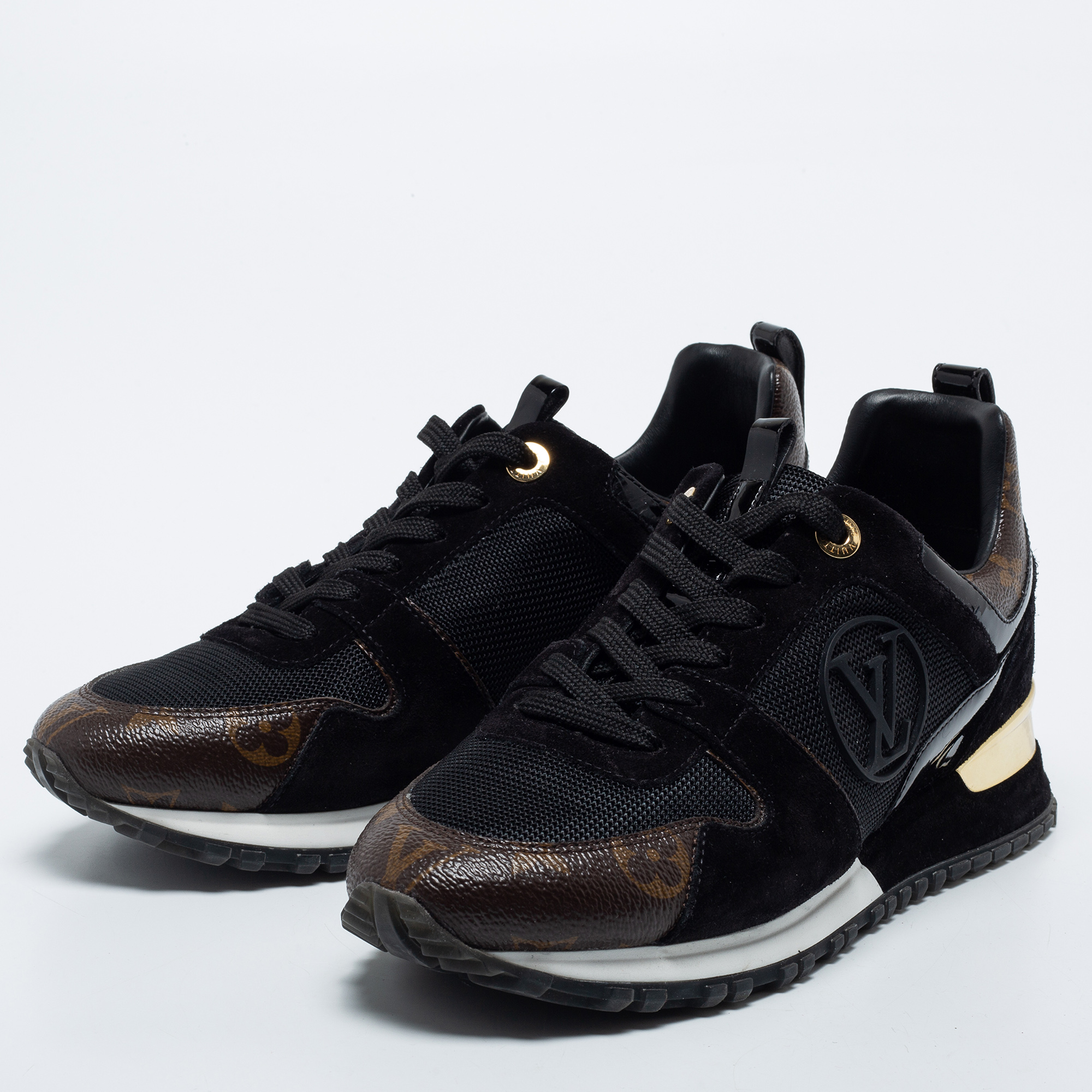 

Louis Vuitton Monogram Canvas and Suede Run Away Sneakers Size, Brown
