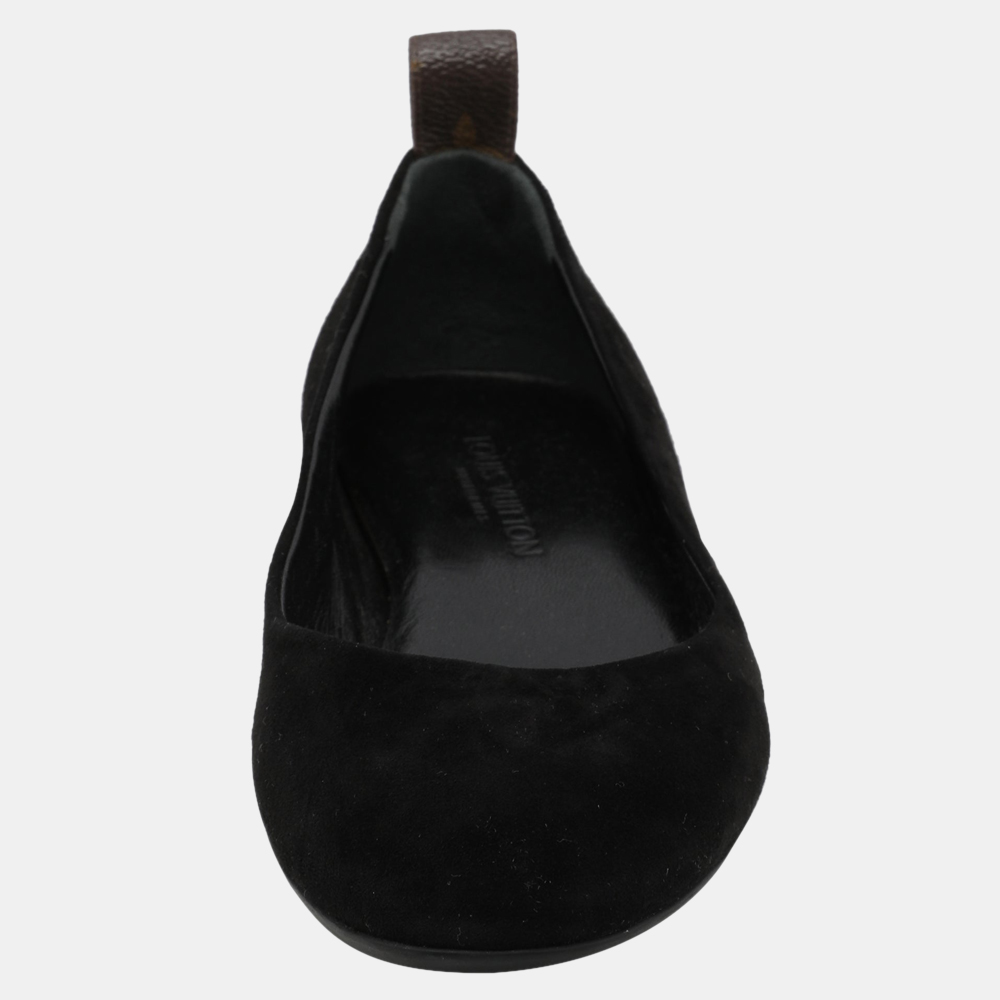 

Louis Vuitton Black Suede Ballet Flats EU
