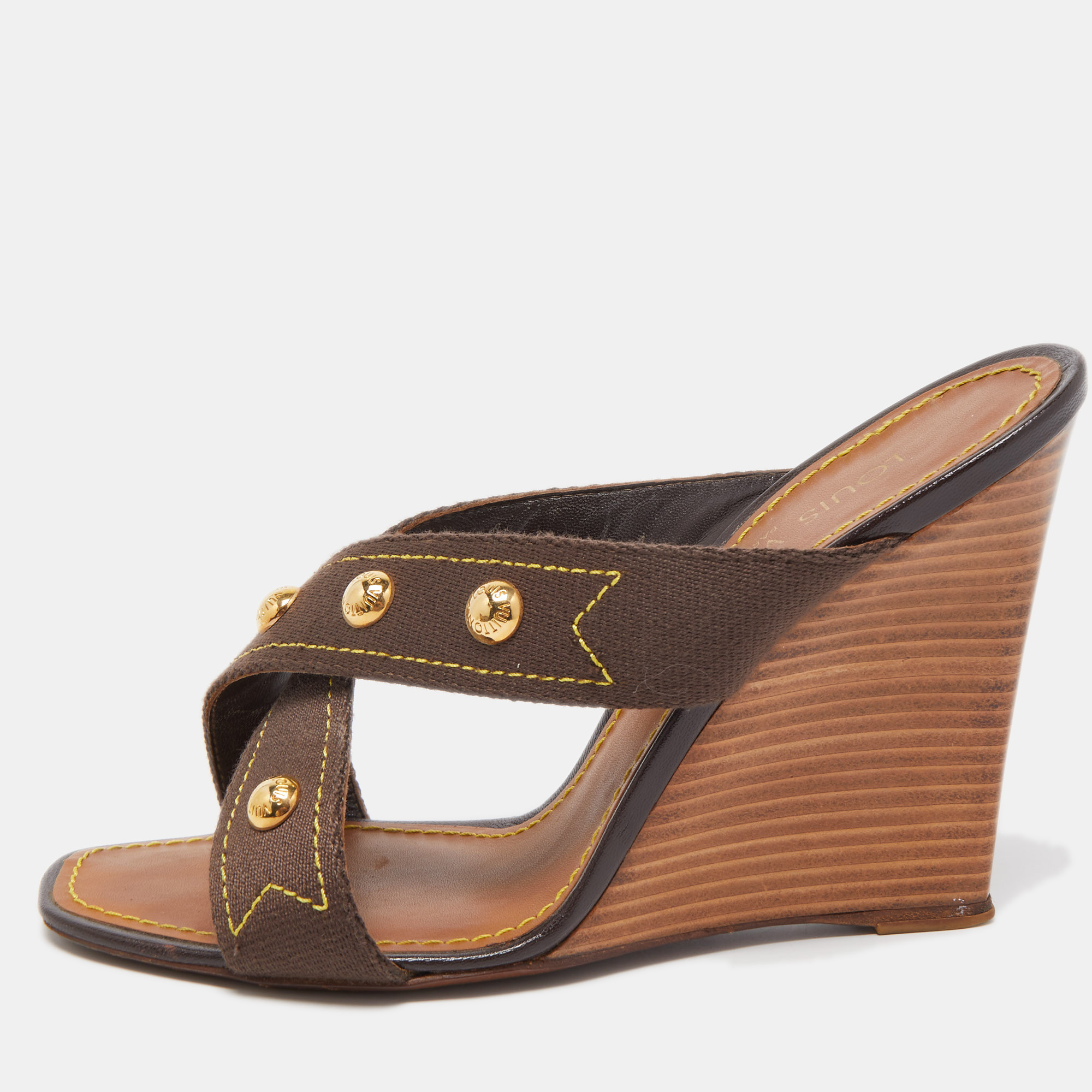Pre-Owned Louis Vuitton Wedge Sandals – Sabrina's Closet