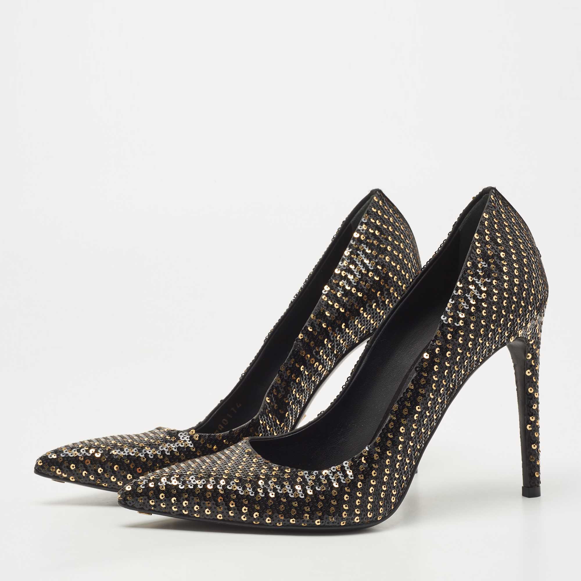 

Louis Vuitton Black Sequins Liza Pointed Toe Pumps Size