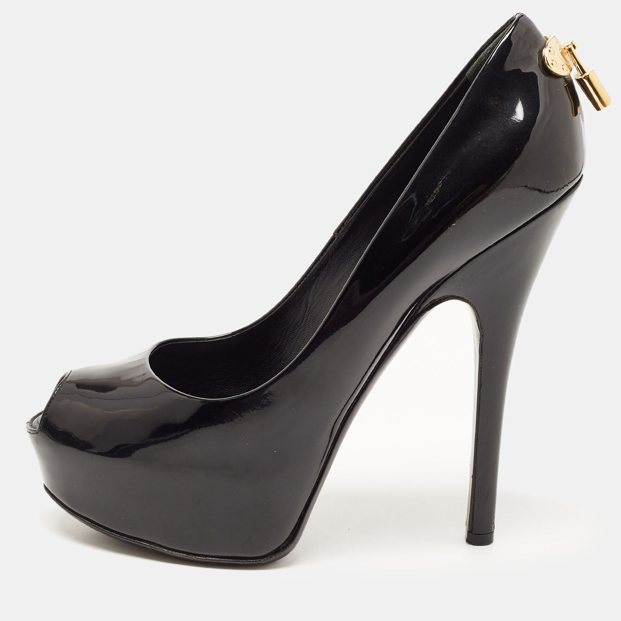 Louis Vuitton Eyeline Pump high heels black suede 40 LV or 10 US SC0114