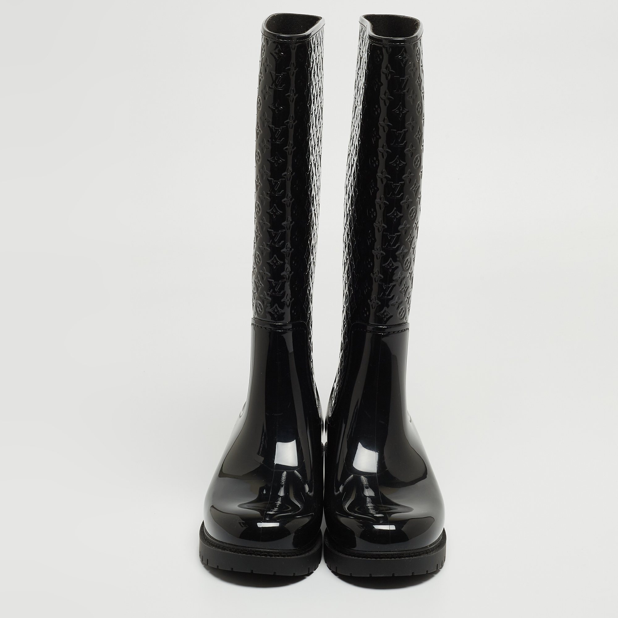 Louis Vuitton Black Monogram Rubber Splash Rain Boots Size 38 Louis Vuitton  | The Luxury Closet