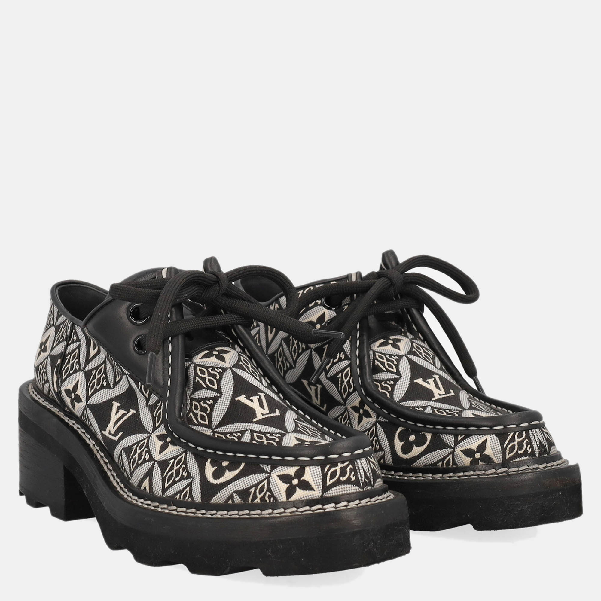 

Louis Vuitton Women's Fabric Lace-Up - Black - EU