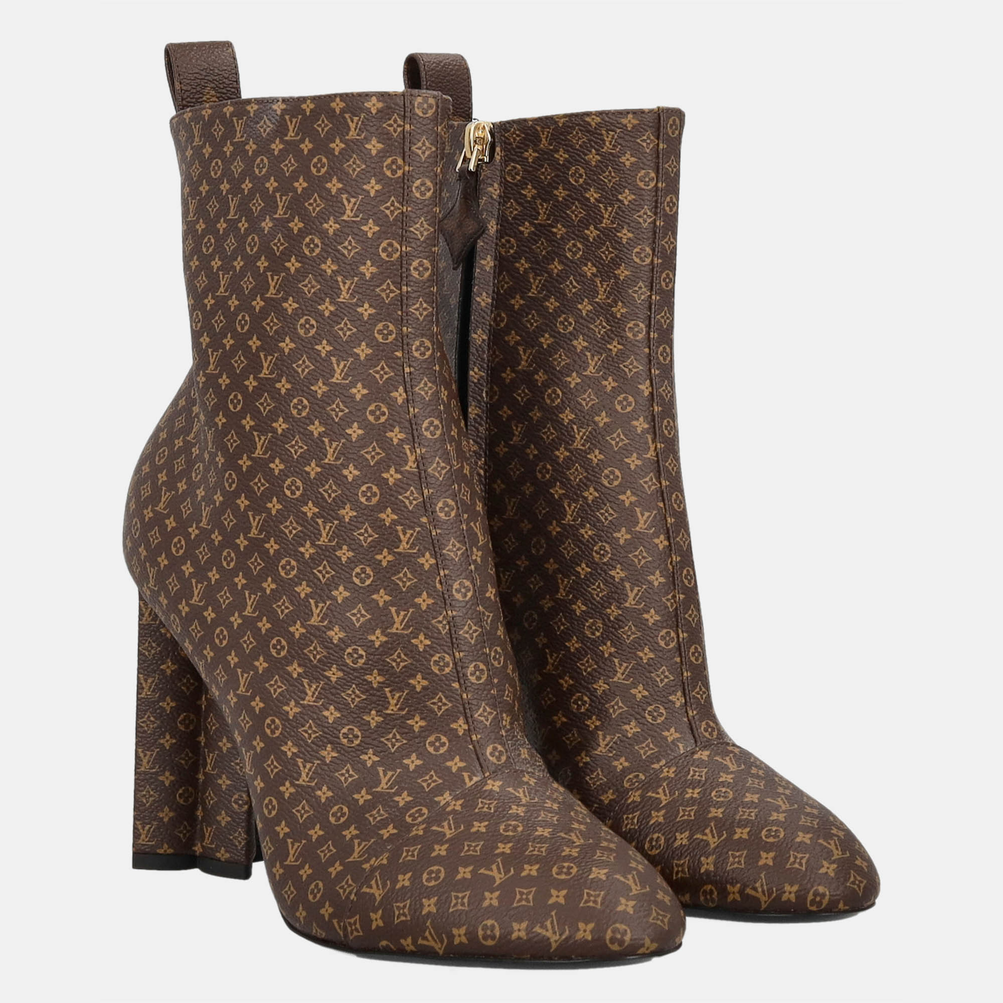 

Louis Vuitton Women's Leather Ankle Boots - Beige - EU