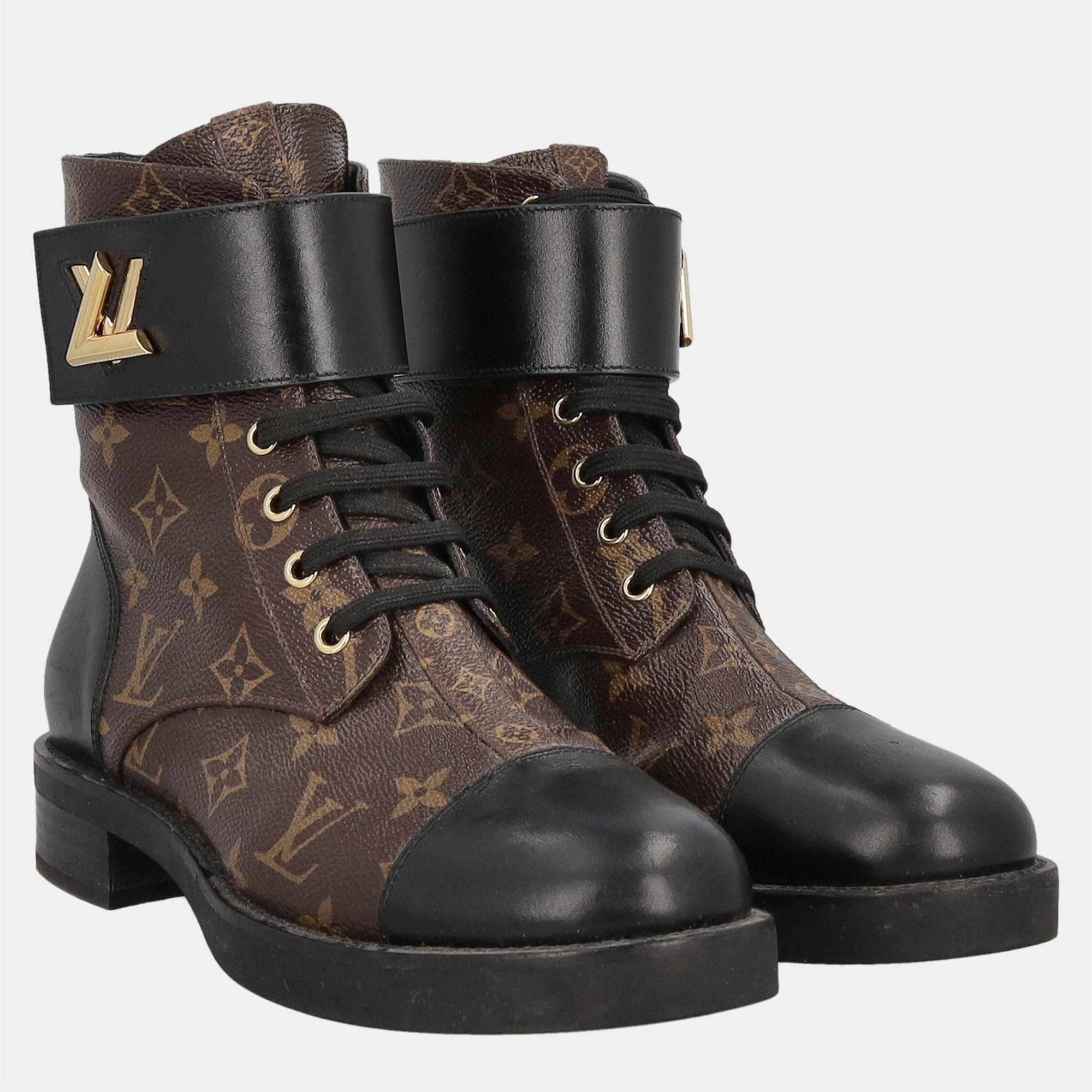 

Louis Vuitton Women's Leather Ankle Boots - Brown - EU