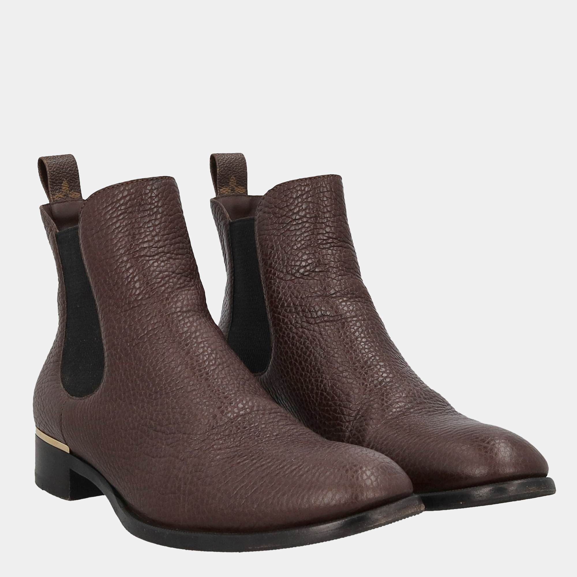 

Louis Vuitton Women's Leather Ankle Boots - Brown - EU