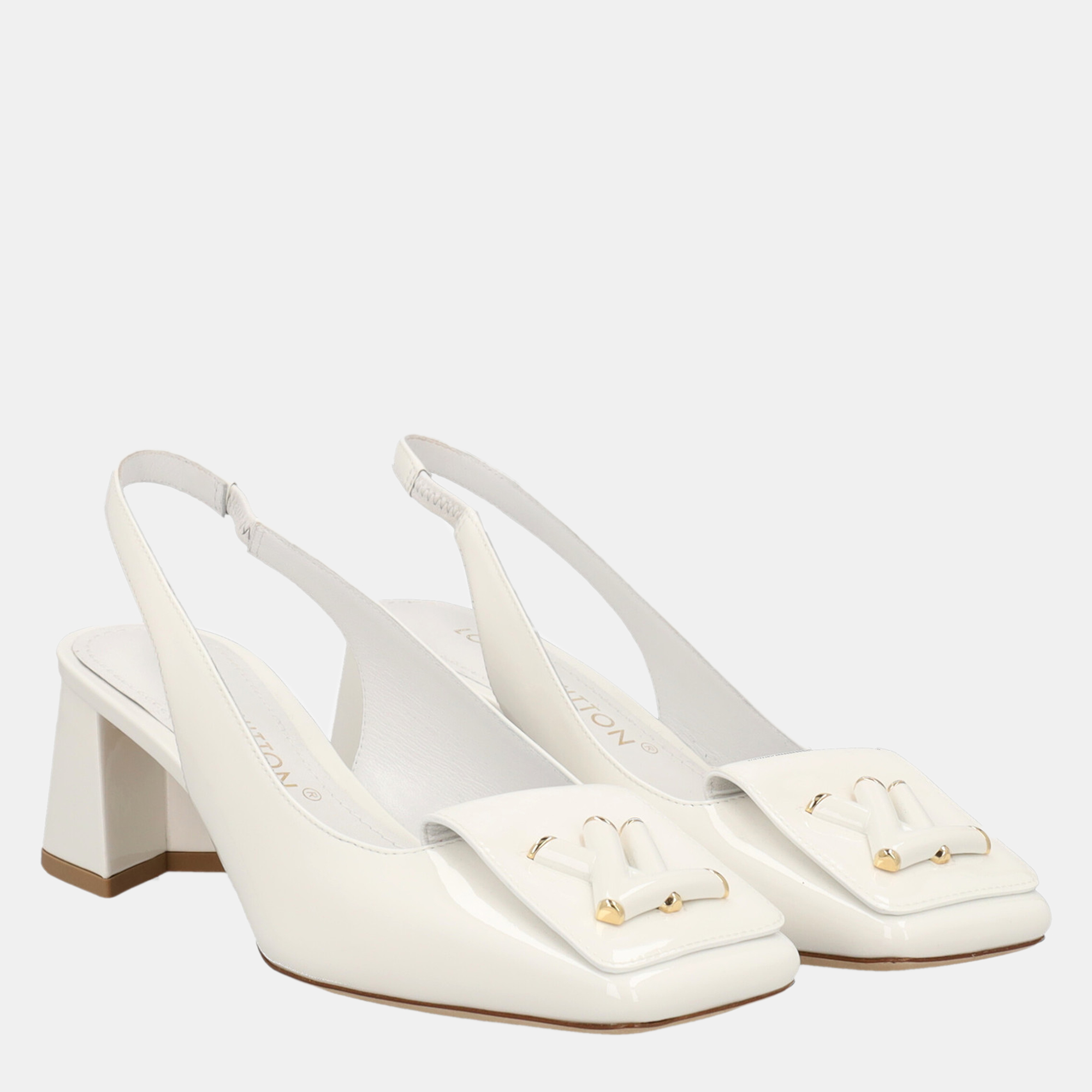 

Louis Vuitton Women's Leather Heels - White - EU