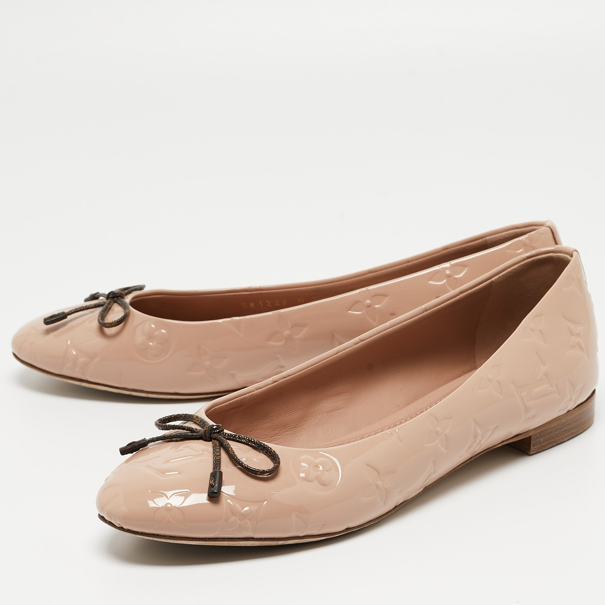 

Louis Vuitton Pink Patent Leather Ballet Flats Size, Beige
