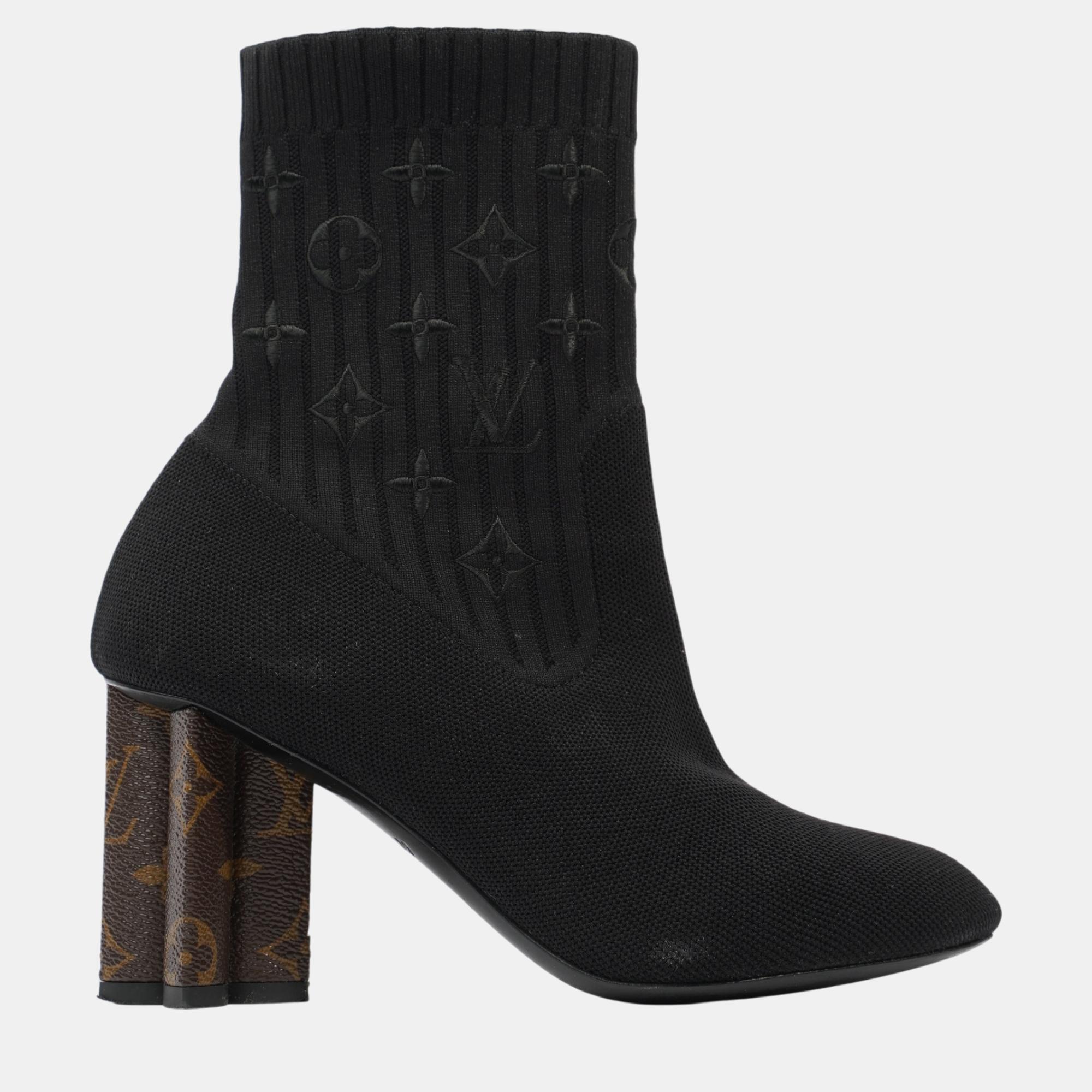 

Louis Vuitton Silhouette Ankle Boot Black Fabric EU  UK 4
