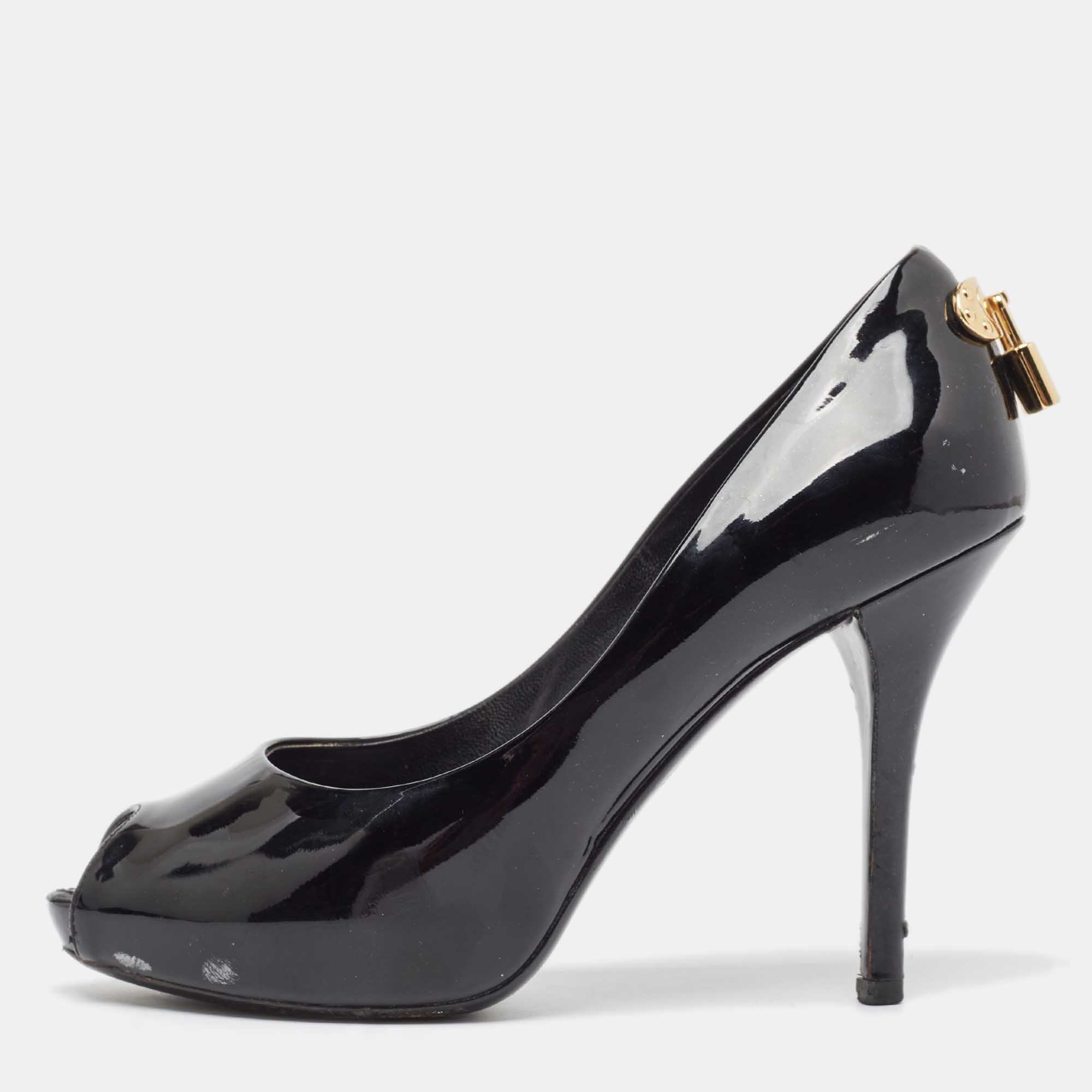 

Louis Vuitton Black Patent Leather Oh Really! Pumps Size