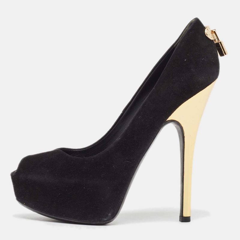 

Louis Vuitton Black Suede Oh Really! Pumps Size