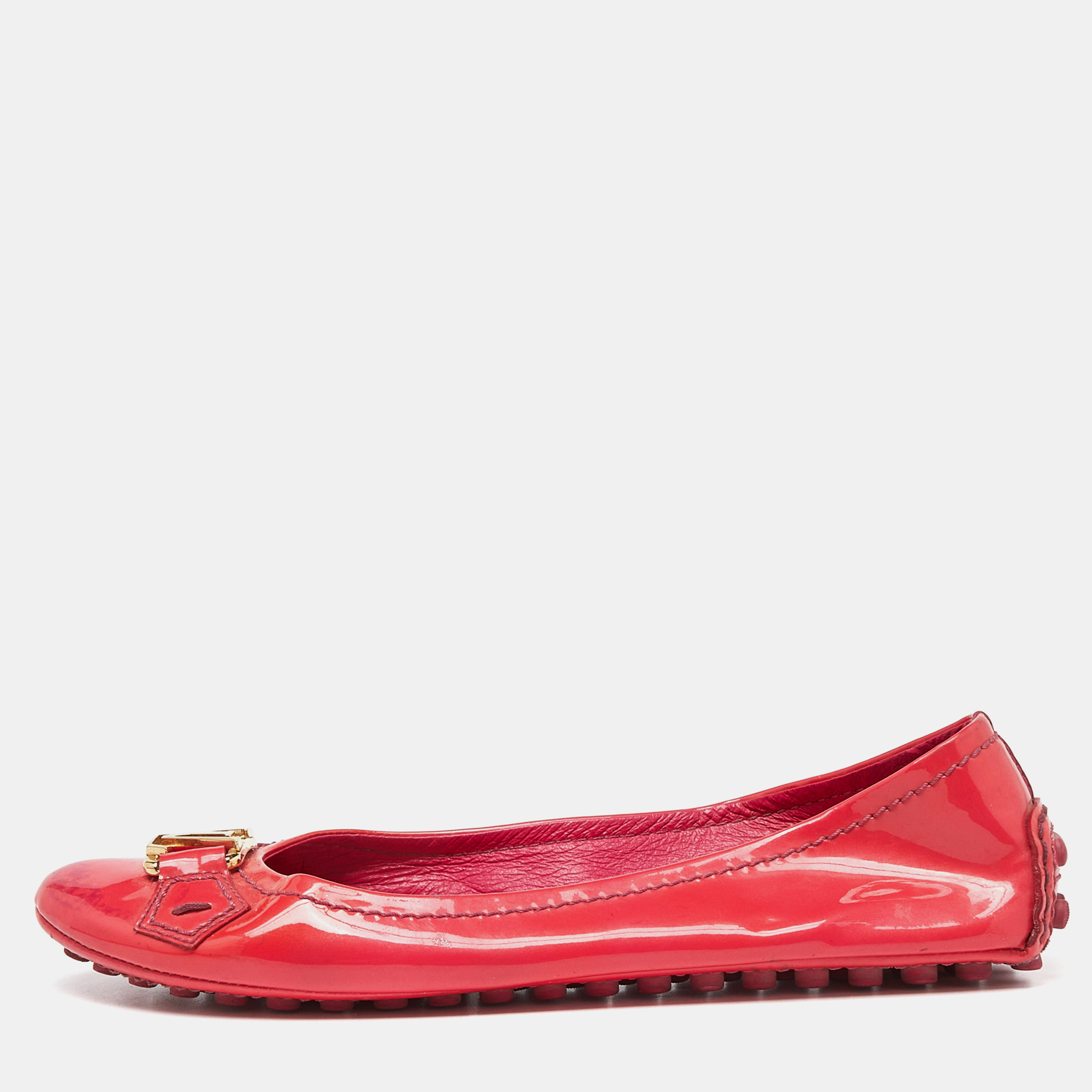 

Louis Vuitton Pink Patent Leather Ballet Flats Size