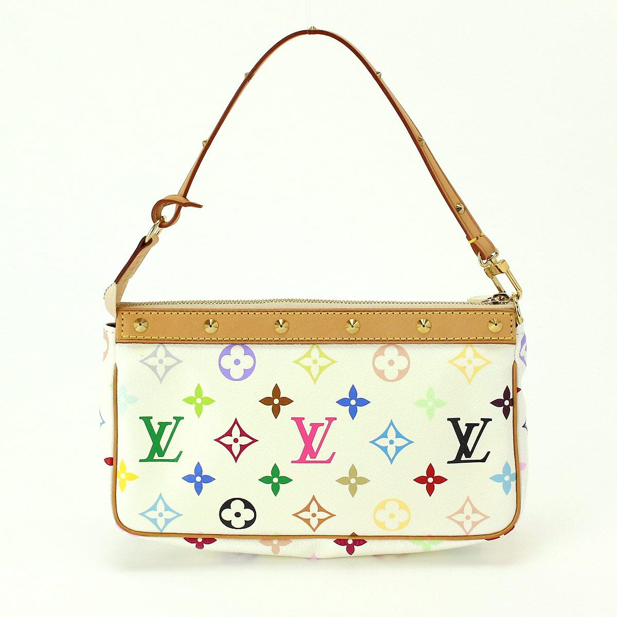 louis vuitton white bag with colored letters price