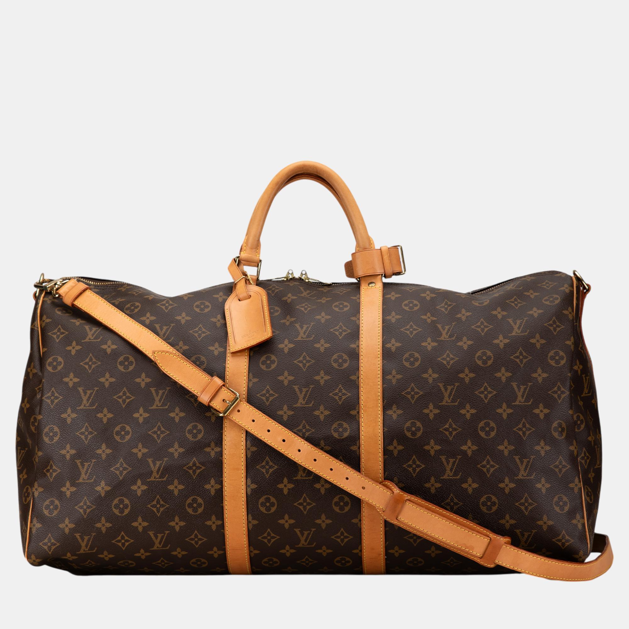 

Louis Vuitton Monogram Keepall Bandouliere 60 Bag, Brown