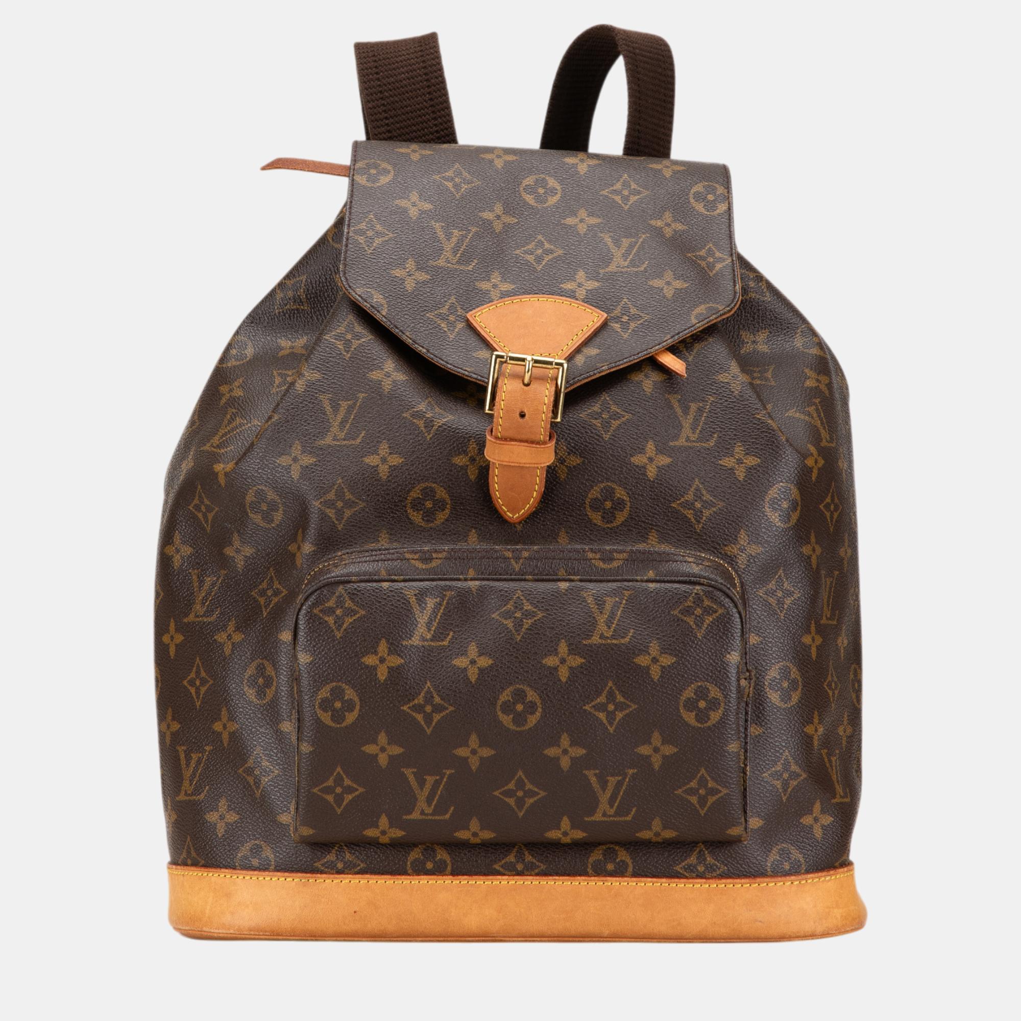 

Louis Vuitton Brown Monogram Montsouris GM