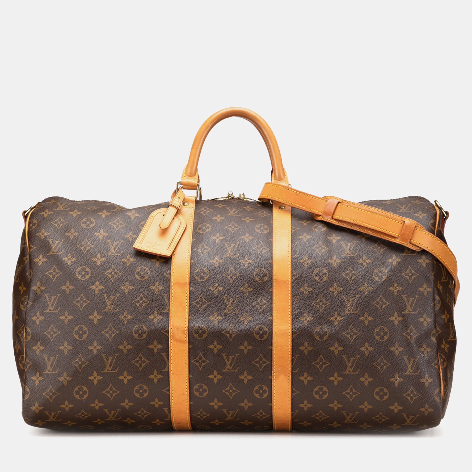 

Louis Vuitton Brown Monogram Keepall Bandouliere 55
