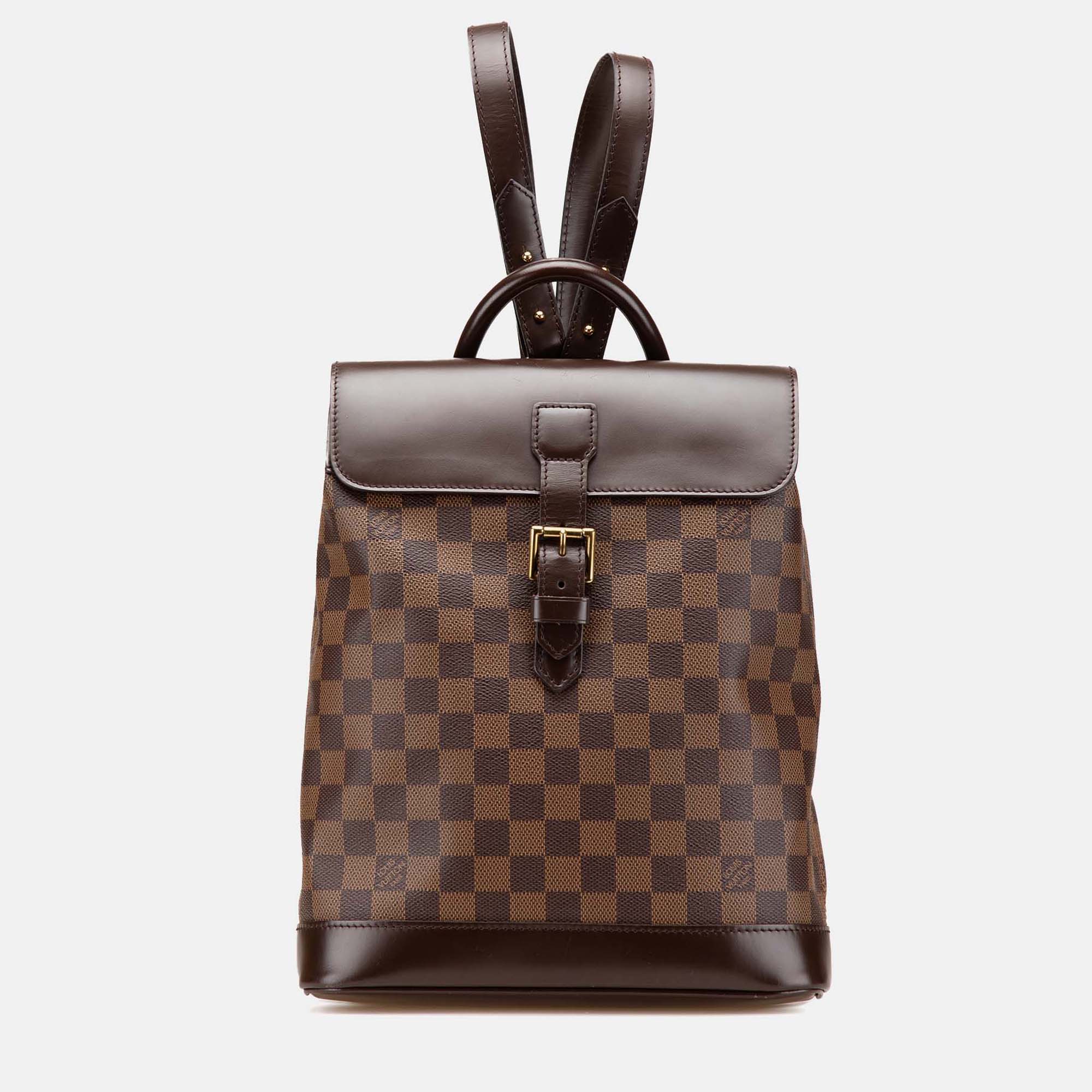 

Louis Vuitton Brown Damier Ebene Soho Backpack