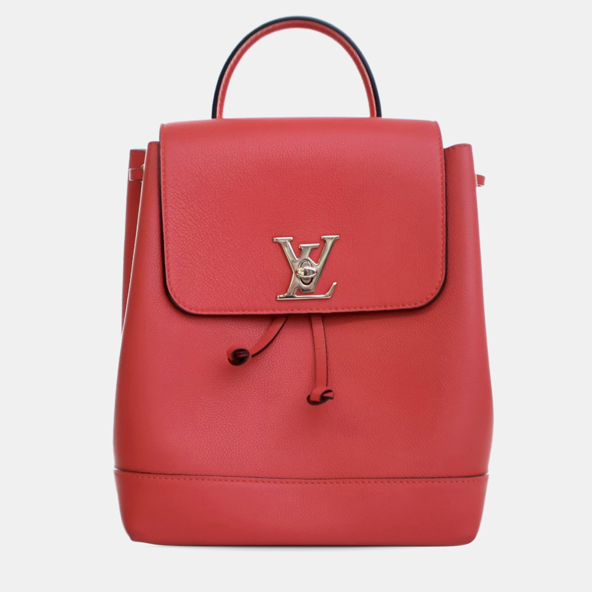 

Louis Vuitton Red Calfskin Lockme Backpack