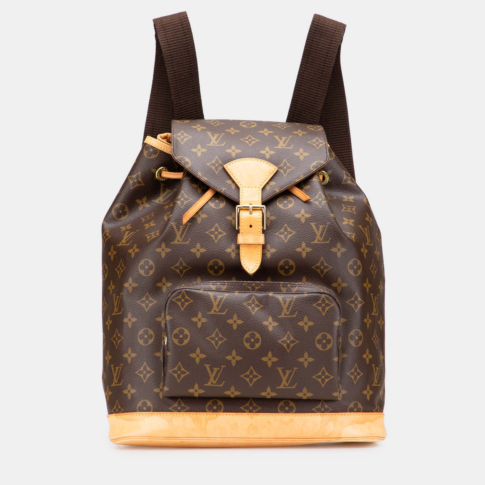 Pre-owned Louis Vuitton Brown Monogram Montsouris Gm Backpack