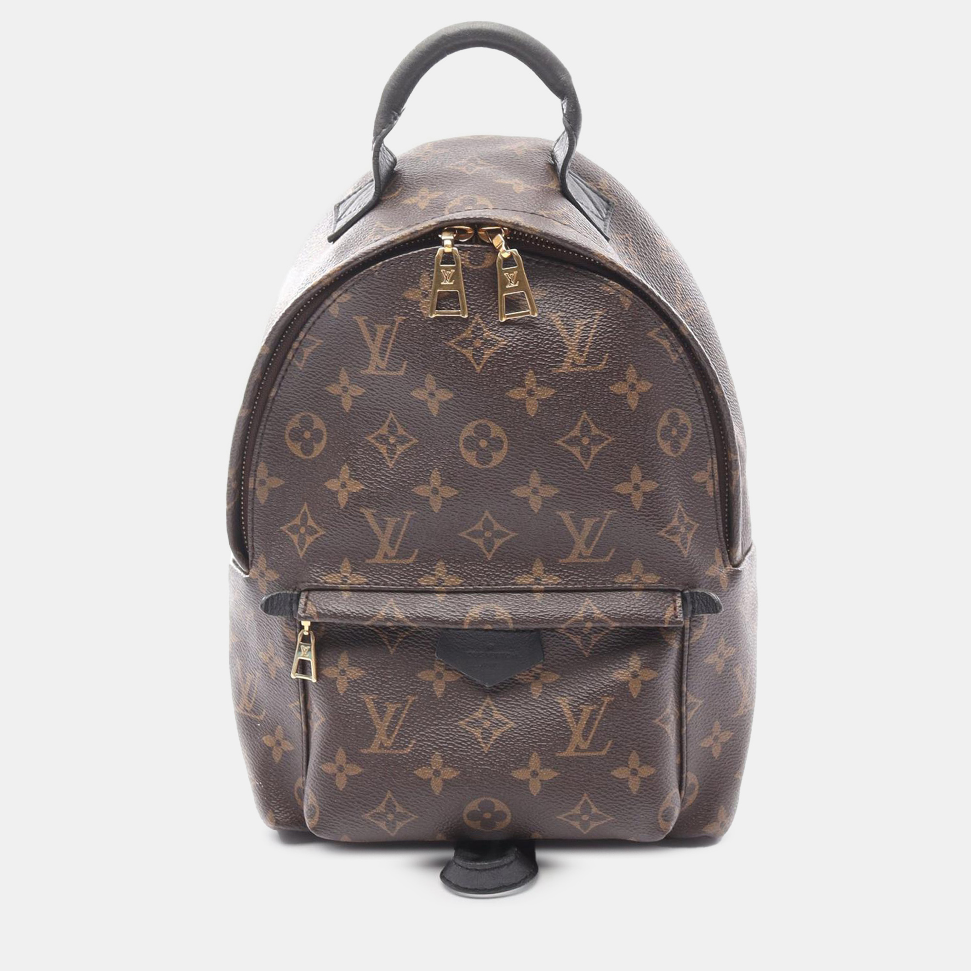 Pre-owned Louis Vuitton Monogram Palm Springs Pm Backpack In Brown