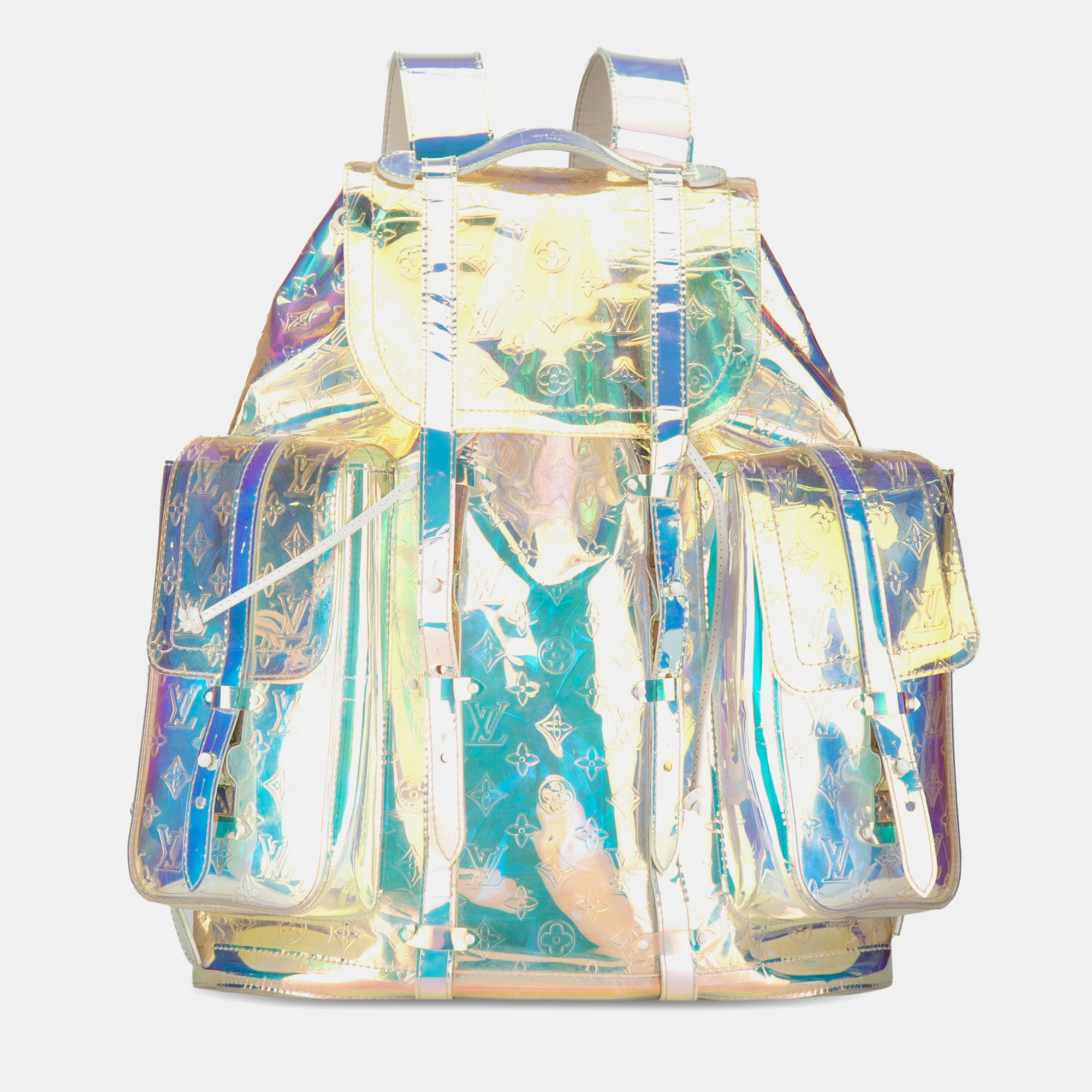 

Louis Vuitton Blue Monogram Prism Christopher GM Backpack